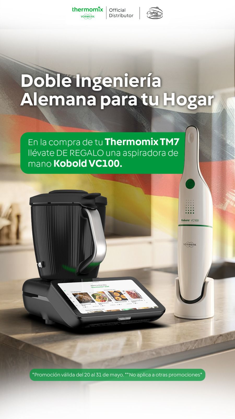 Thermomix TM7 con aspiradora Kobold VC100 de regalo